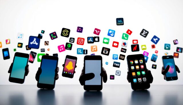 aplicativos populares em destaque representando as tendências digitais do momento. aplicativos populares em destaque representando as tendências digitais do momento.
