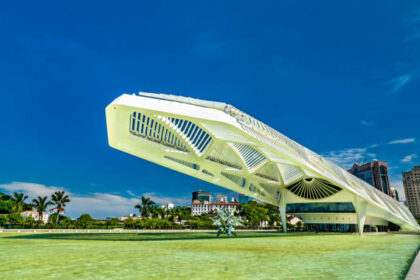 Visual futurista de uma cidade brasileira