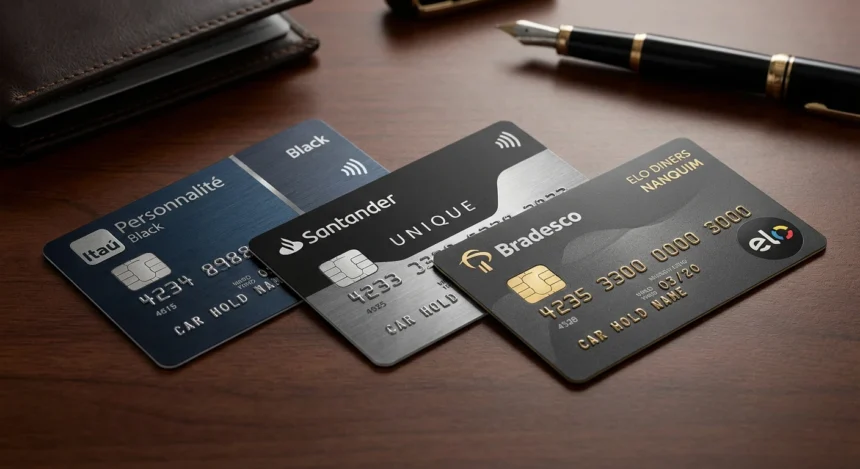Cartões de crédito premium: Itaú, Santander Unique, Bradesco Elo Nanquim para quem busca limite alto